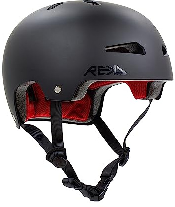 REKD Elite 2.0 Helmet - Black S-M 53-56cm | Lightweight, Multi-Sport, and Certified EN1078 and CPSC with Air Vents Anti-Bacterial Padding, Dual-Size Padding Custom-Branded REKD Rivets