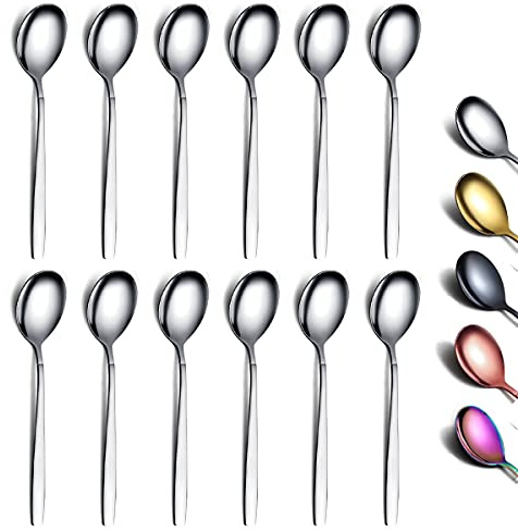 Berglander Edelstahl Teelöffel 16cm 12er-Set, Glänzend, Polnisches Besteck, Spülmaschinenfest
