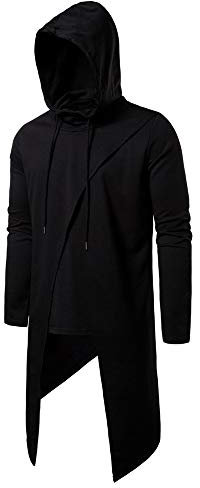 KXZD Männer Langarm Outwear Hoodie Sweatshirt Tops Asymmetrisch Jackenmantel Herren Sweatjacke Kapuzenjacke Kapuzenpullover Herren mit Kapuze Hoody Kapuzenshirt Hemd Tops T-Shirt Hoodie