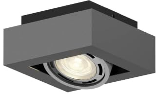 Arcchio Deckenlampe Ronka (Modern) in Schwarz aus Aluminium (1 flammig, GU10) - Deckenleuchte Lampe Wohnzimmerleuchte