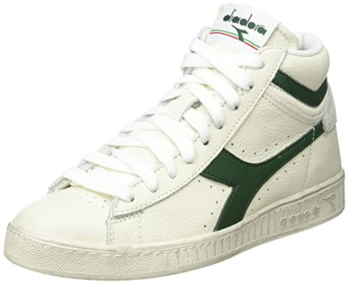 Diadora Game L High Waxed, Sneaker Unisex - Adulto, Bianco White Green Foliage, 44.5 EU