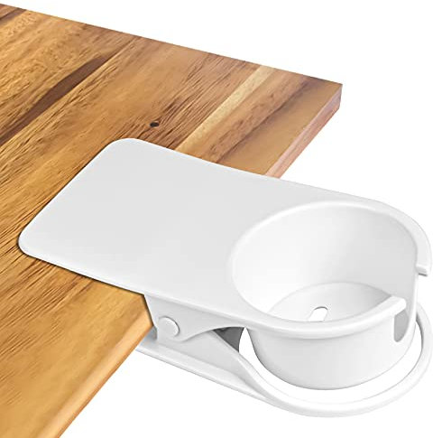 Soporte para Taza de Bebida Plástico de la Creativa Portavasos Mesa Botella Stand Bebidas,Soda,café,Taza Clip Portavasos Diseño de Clip Soporte de Taza Abrazadera para el Hogar y la Oficina (BLANCO)