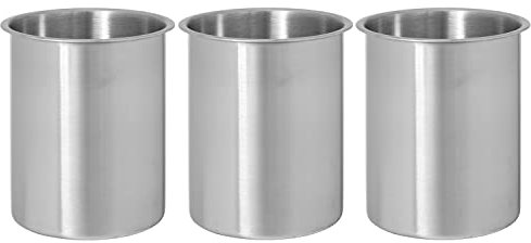Moritz 3 x burk av rostfritt stål etanol 300 ml bioetanol bränngelburk bordskamin bordseld eldstad