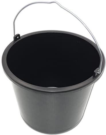 DEWEPRO® Seau de Chantier 5L à Usage Intensif - Plastique Solide avec Poignée et Graduation - Polyvalent Renforcé pour Bricolage et Usage Domestique