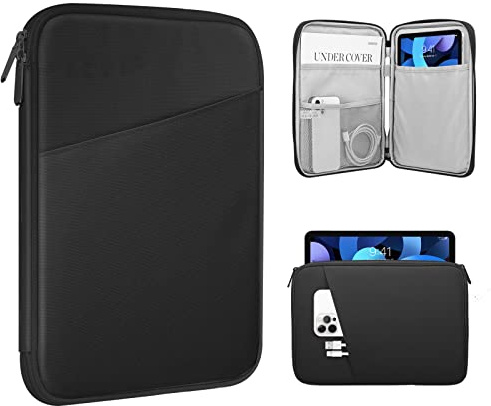 TiMOVO 8-9 Pollici Custodia per Tablet per Nuovo iPad Mini 7 (A17 Pro, 2024), iPad Mini 6 (8.3-Inch, 2021), iPad Mini 5/4/3/2/1, Borsa Protettiva Portatile per iPad Mini, Nero