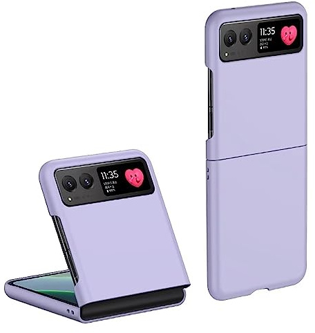 Topme Coque de téléphone Hard Skin pour Motorola Moto Razr 40 6.9, Manchon de Protection Antichoc en Polycarbonate - Violet Clair