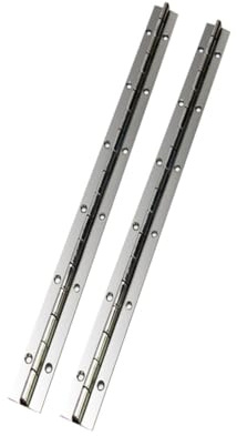 Hoopever 2 Pack 600mm Stainless Steel Chrome Piano Hinge, 270° Open, Modern Style
