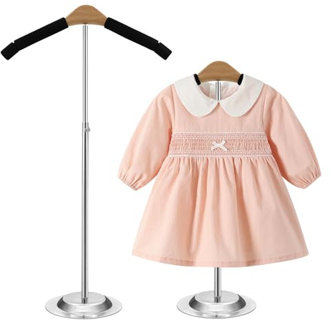 yuuzue Child T Shirt Display Clothing Racks for Hanging Clothes, Adjustable Clothes Rack Coat Display Rack Clothes Hanger Tshirt Display Stand for Vendors Retailer, Height 16-27.9 Inch