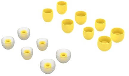 7 Paia Auricolari di ricambio per Sony WF-1000XM3 / WF-1000XM4, 4 Misure Gommini in Silicone per Auricolari In-Ear (Giallo)