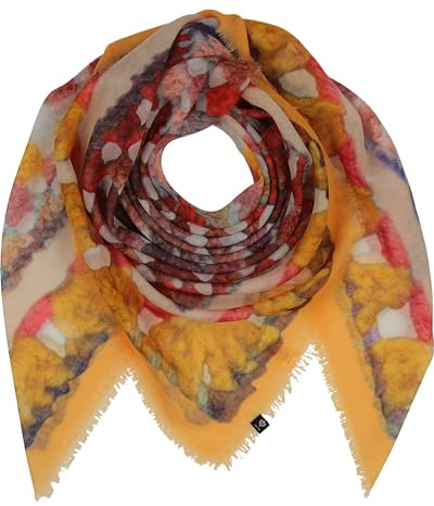 FRAAS Halstuch Damen - Tuch mit Patchwork-Design - 120 x 120 cm - leichter Polyester Schal Damen - Sustainability Edition