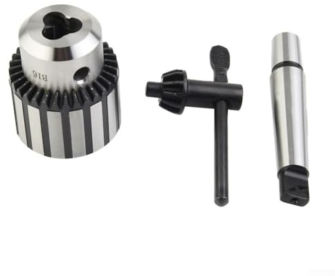Heavy Duty Drill Chuck, with 2MT Shank Fits Drill Or Lathe Spindles Accepting MT2 Shanks with Key