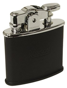 Ronson Nostalgia R020028 - Mechero de gasolina de acción pedernal, color negro