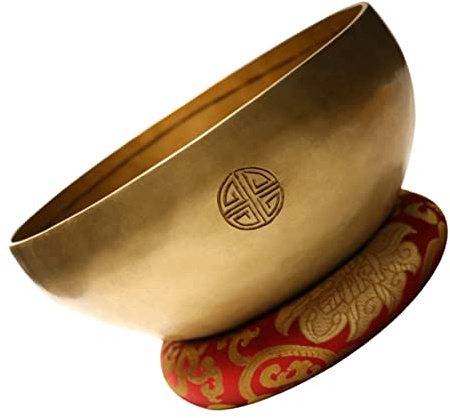 Set handgefertigte Klangschale, tibetische Meditationsschale, Musikinstrument, Puppen, Brille, Heilung, Frieden und Achtsamkeit, tibetische Klangschale, Baumwolle, aus Kupfer, manuell
