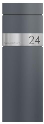Briefkasten Manufaktur LESSING Edition Boîte aux lettres sur pied - Design Elegance 1 (RAL 7016 gris anthracite)