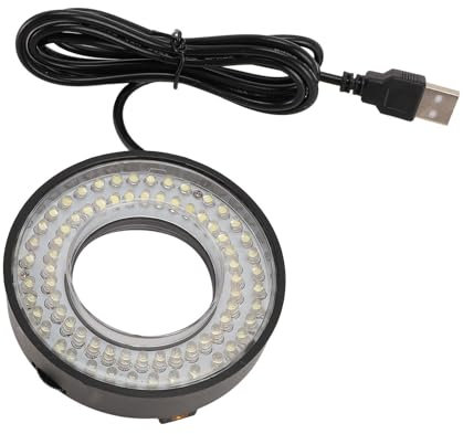 Light Microscope LED Rings 6500K to 7500K Adjustable 72 LED Rings Light for Stereo Microscope,USB 5V Microscope Light Source for Stereo Microscopes Cam