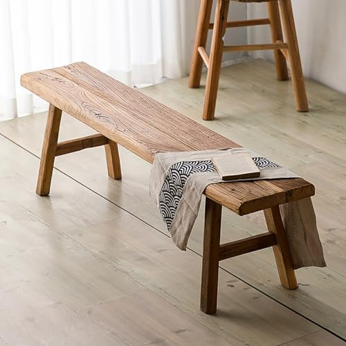 YVZYLXH Sitzbank esszimmer,Holzbank ohne Lehne,Sitzbank Flur,Bauernhaus-Holzbank Esssitzbank für den Innenbereich,Schuhbank aus Massivholz für Zimmer, Schlafzimmer(100x30x45/39.4x11.8x17.7in)