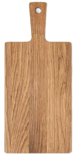Schneidebrett Holz Holzbrett Küche Holzschneidebrett Küchenzubehör Groß und Klein Brotbretter und Servierbretter Wooden Cutting Board (Eiche Griff, 34x15x0,9cm)