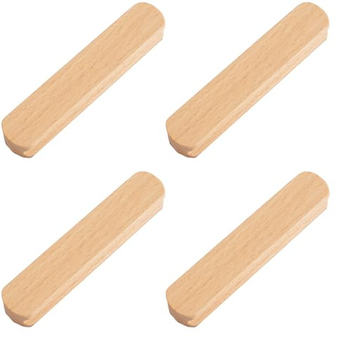 MOROBOR 4 Stück selbstklebende Holzgriffe ohne Bohren für Schrank, Bad, Kommode