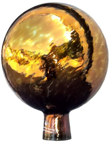 Glas-Bartholmes Rosenkugel Gartenkugel 15 cm Venezia Bernstein, verspiegelt