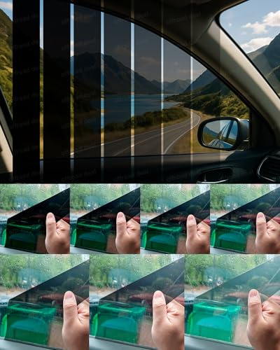 Car Window Tint Film Sample 20x20cm - Premium PET Automotive Accessories | Tester | Try Before Buy Full Roll | Heatwave Defense Rear Passenger Window Glass Tinting Swatch, No Tool Kit
