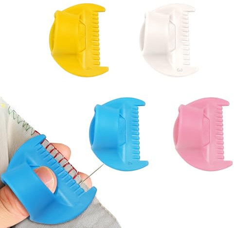 Senbos uppsättning med 4 kanter stygnguide, 3–4 mm kant synål finger linjal, symätare och mall med tumstyrning för enhetliga stygn, gör-det-själv-verktyg för handsömnad och hantverk