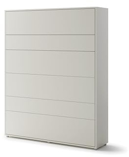 Homlando Lenart Schrankbett Bed Concept BC12 160x200 cm - Vertikal Schrankklappbett - Schrank mit integriertem Klappbett - Wandbett mit Lattenrost - Murphy Bed (Kaschmir)