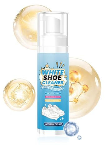 Detergente per suola bianca, 120 ml, sbiancante per scarpe da ginnastica, lucidante per scarpe da tennis, sport, uso quotidiano, bambini, adolescenti, adulti, donne, uomini, ragazze