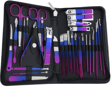 Manicura Conjunto De Uñas Profesionales Kits Cortador Herramientas Cuidado Pedicura Kits Aseo Acero Inoxidable 6 Piezas Para Viajes O Kit Cuidado Uñas En Hogar