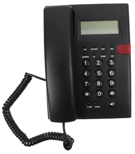 HIAKDOFT Téléphone Fixe Filaire à Gros Boutons Stable et Fiable pour Seniors et Bureau Usage Domestique et Professionnel