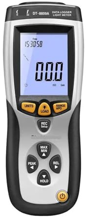 Luxmètre Professionnel DT-8809A avec écran LCD de 4 000 Points, Plage maximale de 400 000 lux, luminosité de Haute précision