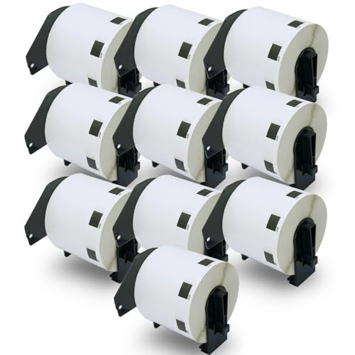BETCKEY - 10 Rotoli DK-11209 Etichette per Indirizzi Compatibile con Brother, 62mm x 29mm, 8000 Etichette per Stampanti di Etichette Brother QL