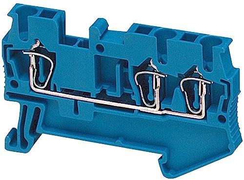 Schneider elec pbt - sys 40 65 - Borne conexión resorte 3 puente 2,5mm2 azul