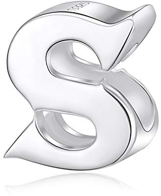 Charm-Anhänger aus 925er Sterlingsilber, Buchstabe A-Z, passend für Pandora-Charm-Armbänder