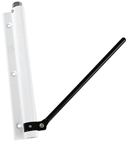 Amig - Pernio Muelle de Aluminio con Brazo de Acero Inoxidable Mod. 200-190 x 180 mm - Regular la Potencia de Cierre de Puertas Ligeras - Máximo 40 kg - Acabado Blanco