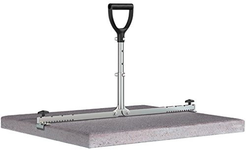 LANGFIT® Plattenheber 50 bis 80cm - Rückenfreundlich durch 3-fach höhenverstellbarem Griff - Schonend für Rücken und Hüfte! Tragkraft bis 60kg - Made in Germany - MS-PH5080T