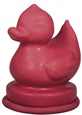 Rayher Duck Shape Latex Rubber Mould for Casting with Plaster, Concrete and Soap, Reusable Craft Mould with Bath Duck Design, red, 6.5x9cm, 34302000