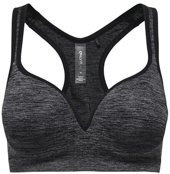 Only Play Damen Onpmartine sømløs sports-bh Opus Sport BH, Black 1, L EU