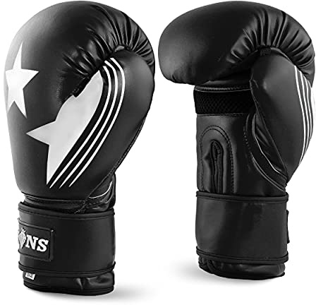 LIONS Boxing Gloves for Men & Women – Premium Faux Leather Training Gloves for Punch Bag, Sparring, Kickboxing, Muay Thai & MMA, Breathable Boxing Gloves with Hook & Loop Wrist Support