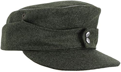 Erel Replik WW2 Deutsch M43 Offiziere Kappe (Feldgrau, 58 cm)