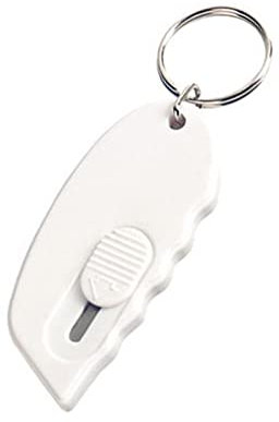 Mini ouvre-boîte rétractable coupe-courrier avec lame de sécurité Blanc
