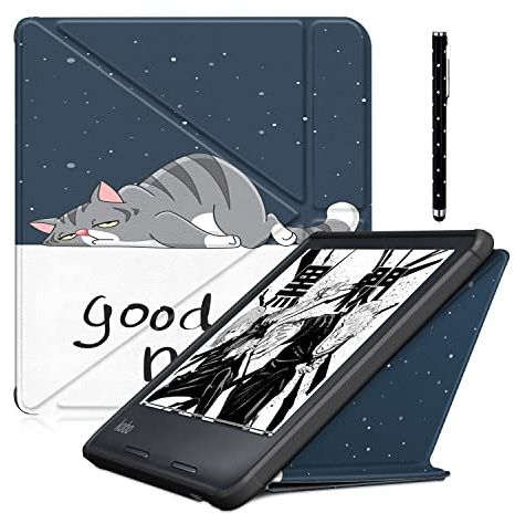 Acelive Étui Housse Coque pour Kobo Libra 2 (7 Pouces) eBook avec Support et Sommeil/Réveil Automatique