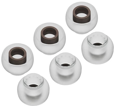 6pcs (3 Paires) d'embouts Caoutchou TRI Clarion Embouts en Silicone Isolation du Bruit 4.mm-6.5mm pour Ecouteurs Intra-auriculaire(Buse 4,5mm-5,5mm) KZ ZS10 Pro, EDX Pro, ZST (Marron, L)