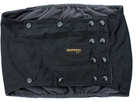 Glenndarcy Bauchband für Rüden, Urininkontinenz, Druckknöpfe (schwarz, nur XL)