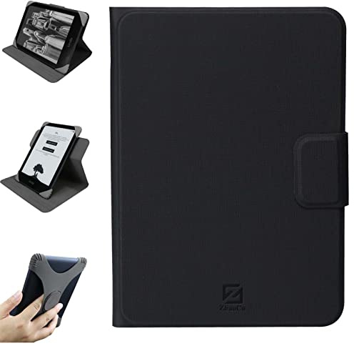 ZhaoCo Custodia Universale Staccabile per 6'' New Kindle 2024/2022, Kobo Nia/Clara 2E / Clara HD, Sottile Leggero Protettiva Cover Angoli di Visione Multipli - Nero