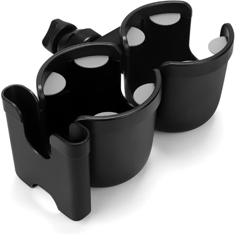 Accmor Stroller Cup Holder with Phone Holder, Bike Cup Holder, Universal Cup Holder for Uppababy Nuna Doona Strollers, 2-in-1 Cup Phone Holder for Stroller Bike Wheelchair Walker Accessory