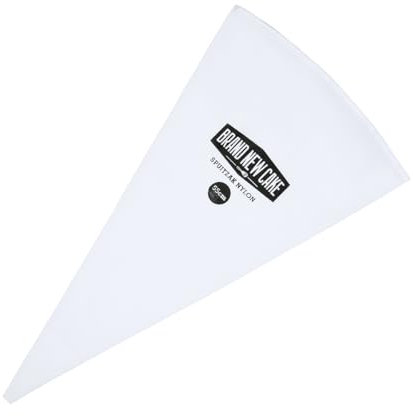 BrandNewCake® Poche à Douille Réutilisable en Nylon 55cm - Durable et Lavable - Blanche