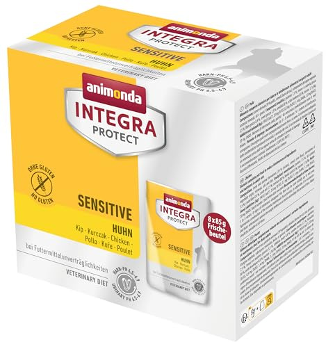 animonda Integra Protect Cat Sensitive - Nourriture pour Chat - Aliment Humide pour Les Allergies Alimentaires - avec Poulet - 8 x 85 g