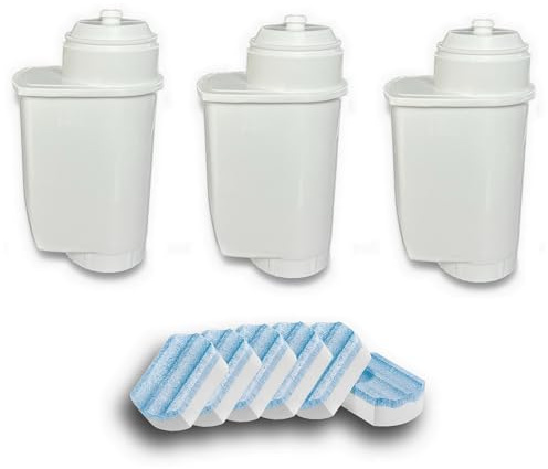 6 Entkalkungstabletten + 3 Wasserfilter passend für Siemens EQ.6 plus s400, Filter und Entkalker Tabs (6a36 + 3xWF)