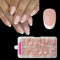 ZAHRVIA Kit de 120 Piezas de Uñas Postizas Cortas, Acrílicas, Uñas Postizas Francesas, Uñas Artificiales Francesas, Uñas Marrones para Mujeres y Niñas (Arco Profundo Corto Redondo)
