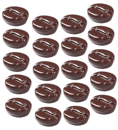 BRIGHTFUFU 20pcs Artificial Beans Simulation Coffee Beans Cafe Shop Cabinet Display Photography Props Diy Craft Accessories Model Craft Accessories Phone Case Decor Jewelry Ornament Decoratio